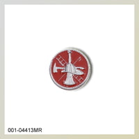 [QS4413] Vertical Horn Scramble Medium (11/16) Emblem Red Enamel
